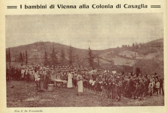 Bambini viennesi alla colona di Casaglia, s.d. («La vita cittadina», a. VI, aprile 1920, p. 98)