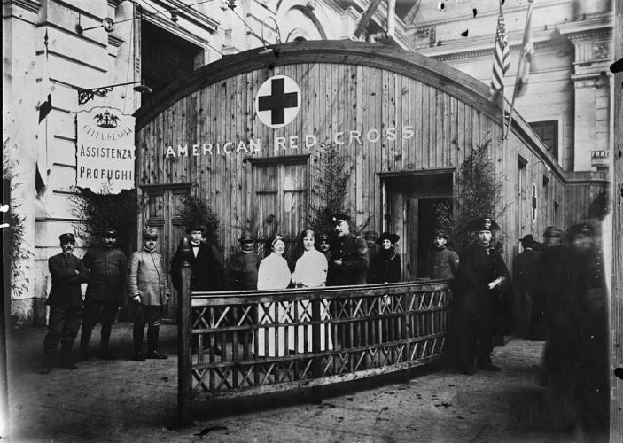 Sede dell’America Red Cross presso la stazione di Piazza Principe (GE) (Archivio Ligure della scrittura popolare)